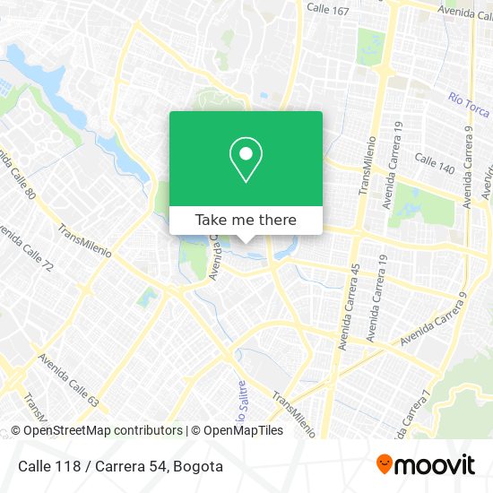Mapa de Calle 118 / Carrera 54