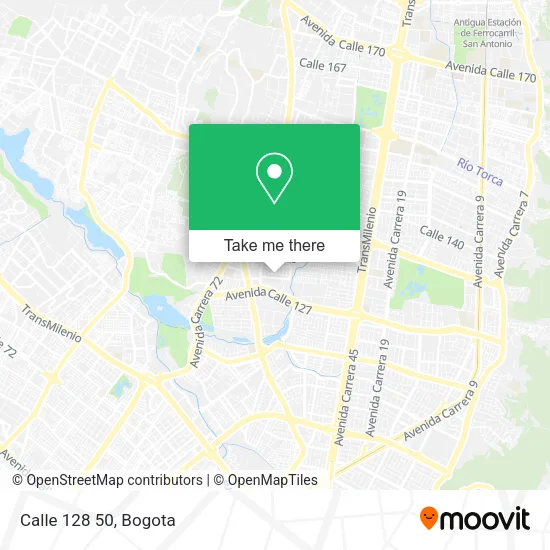 Calle 128 50 map