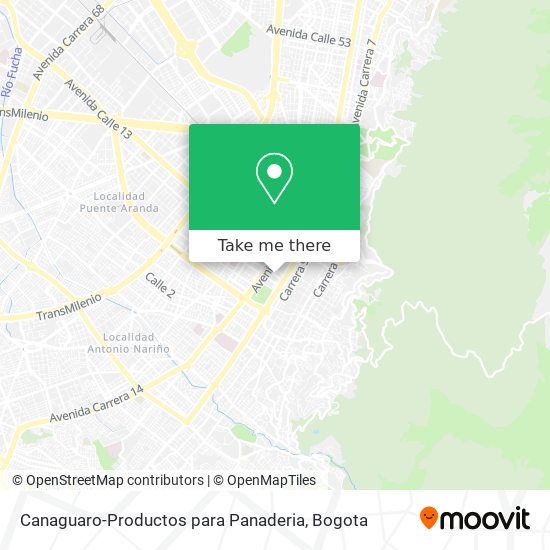 Canaguaro-Productos para Panaderia map
