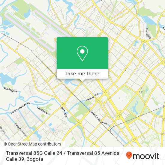Mapa de Transversal 85G Calle 24 / Transversal 85 Avenida Calle 39