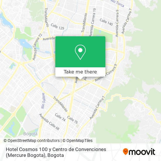 Hotel Cosmos 100 y Centro de Convenciones (Mercure Bogota) map