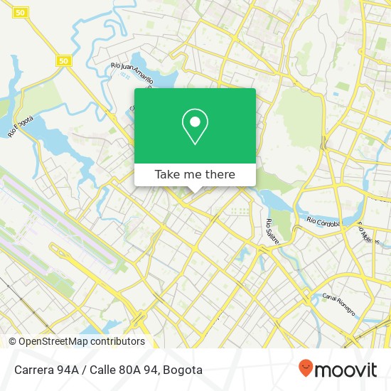 Mapa de Carrera 94A / Calle 80A 94