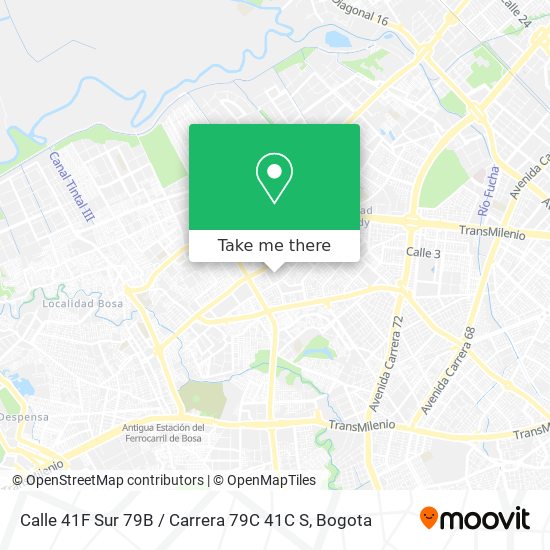 Mapa de Calle 41F Sur 79B / Carrera 79C 41C S