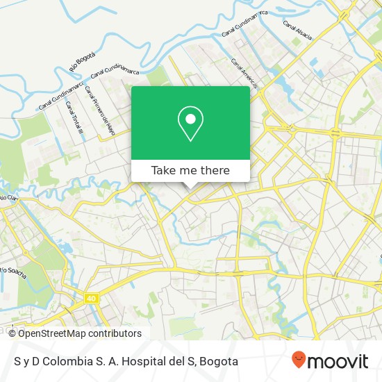 S y D Colombia S. A. Hospital del S map