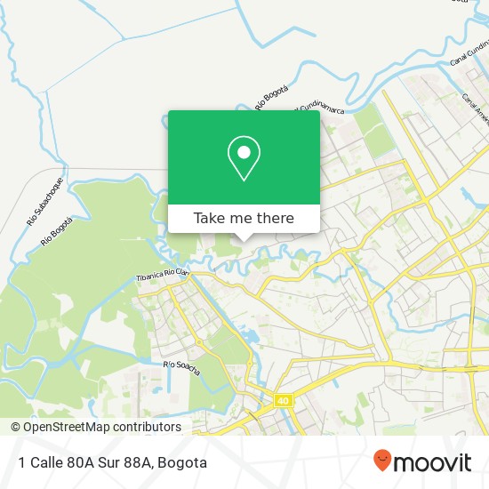 Mapa de 1 Calle 80A Sur 88A