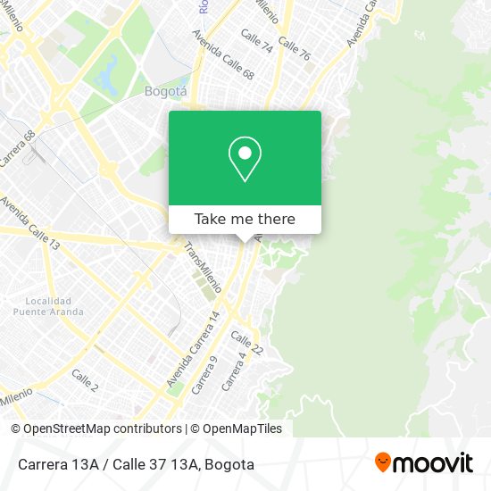 Mapa de Carrera 13A / Calle 37 13A