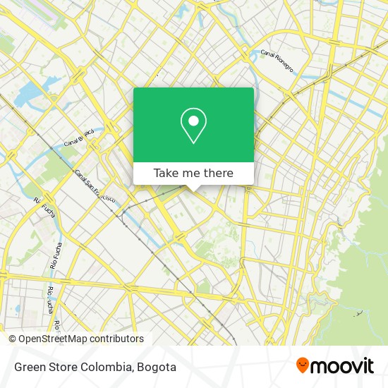 Green Store Colombia map