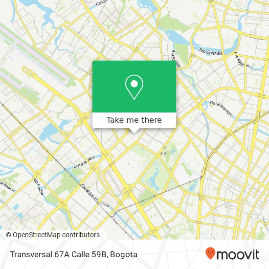Mapa de Transversal 67A Calle 59B