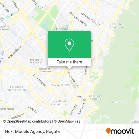 Next Models Agency map