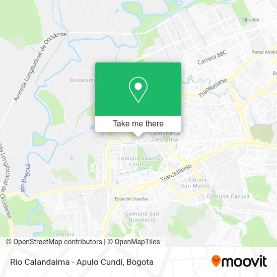 Rio Calandaima - Apulo Cundi map