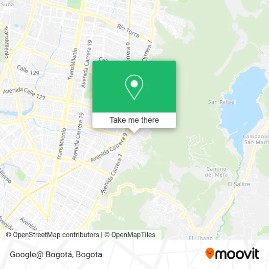 Google@ Bogotá map