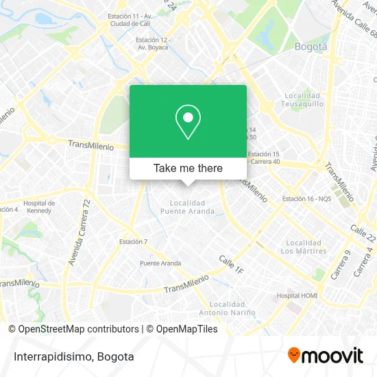 Interrapidisimo map