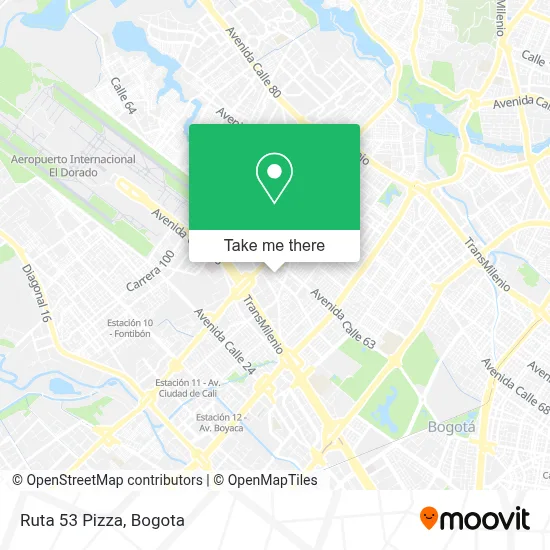 Mapa de Ruta 53 Pizza