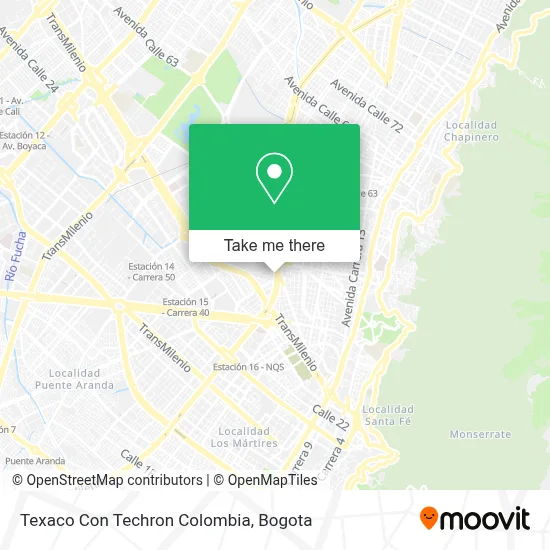 Texaco Con Techron Colombia map
