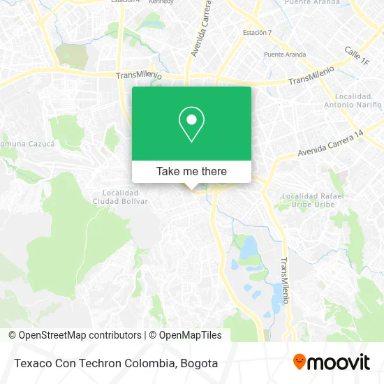 Texaco Con Techron Colombia map