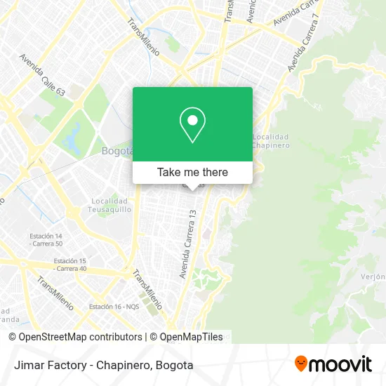 Jimar Factory - Chapinero map