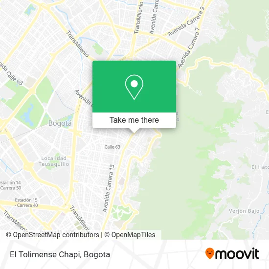 El Tolimense Chapi map