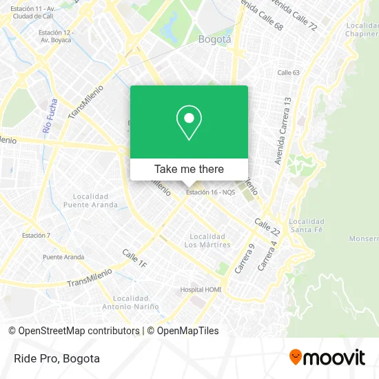 Mapa de Ride Pro
