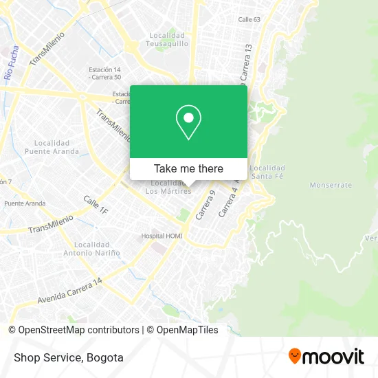 Shop Service map