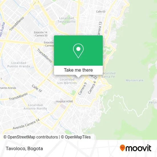 Tavoloco map