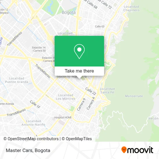 Master Cars map