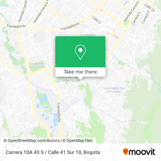 Carrera 10A 40 S / Calle 41 Sur 10 map