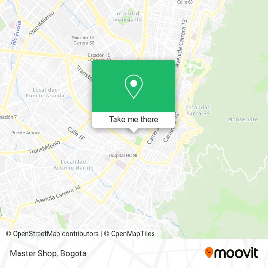 Master Shop map