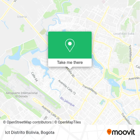 Ict Distrito Bolivia map