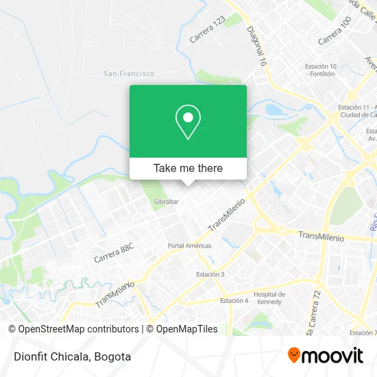 Dionfit Chicala map