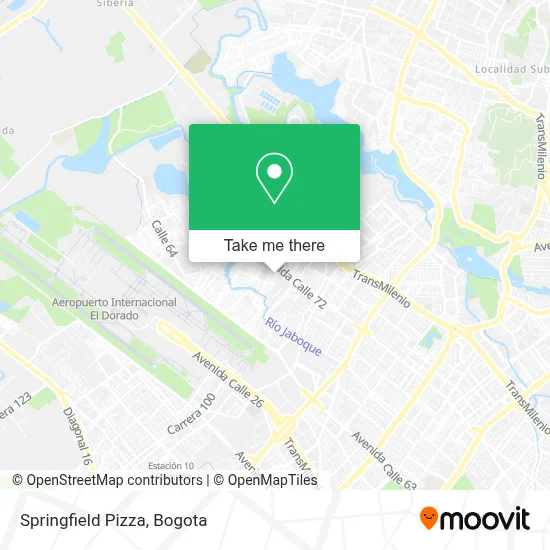 Springfield Pizza map
