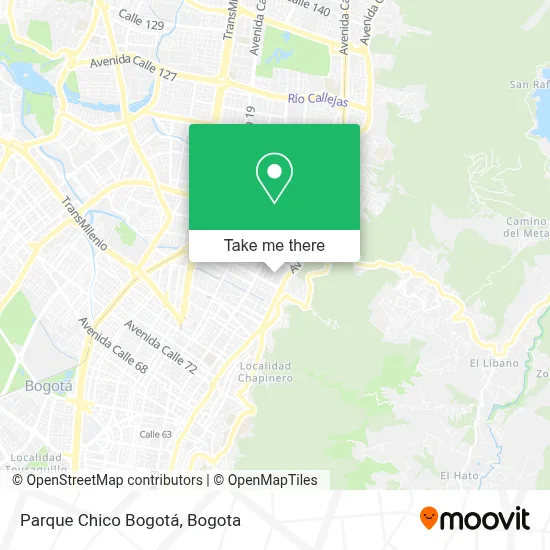 Parque Chico Bogotá map