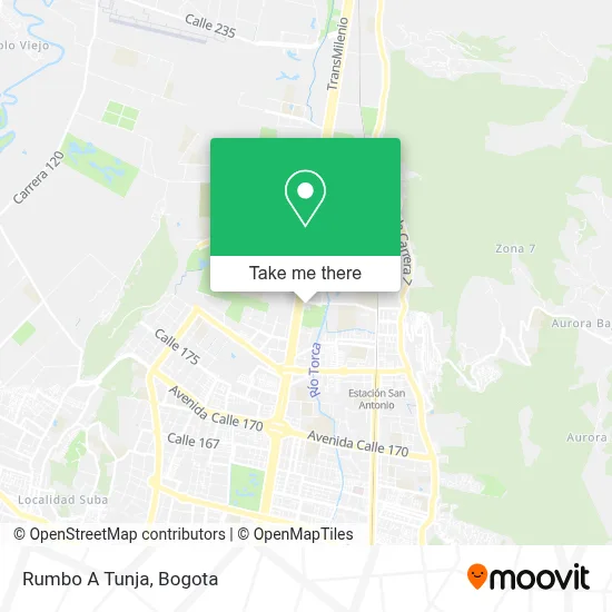 Rumbo A Tunja map