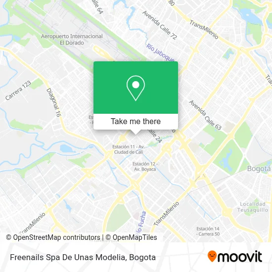 Freenails Spa De Unas Modelia map