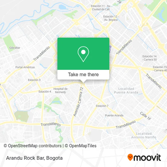 Arandu Rock Bar map