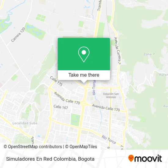 Simuladores En Red Colombia map