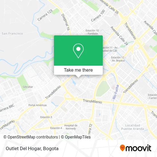 Outlet Del Hogar map