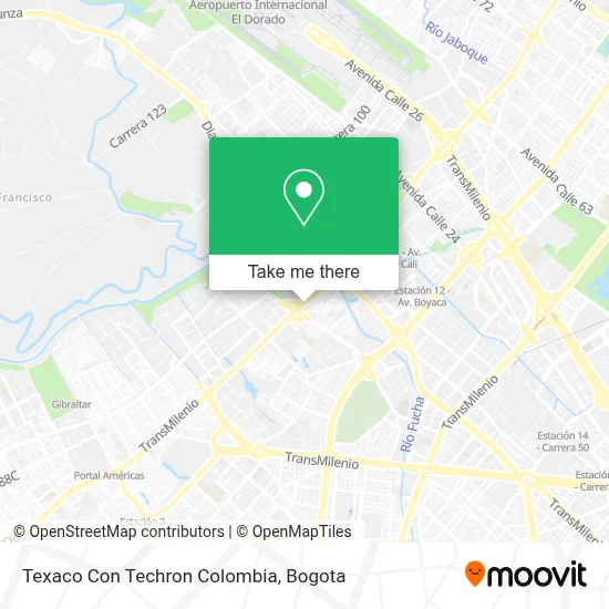 Texaco Con Techron Colombia map