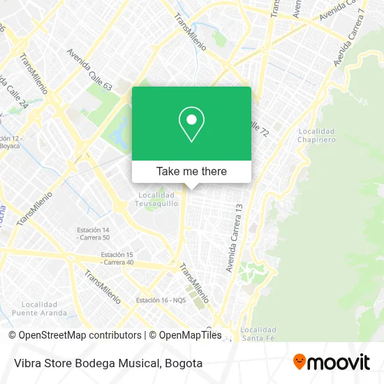 Vibra Store Bodega Musical map