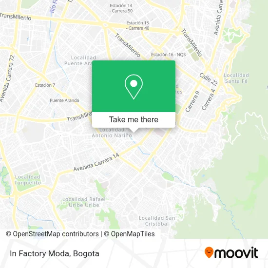 In Factory Moda map