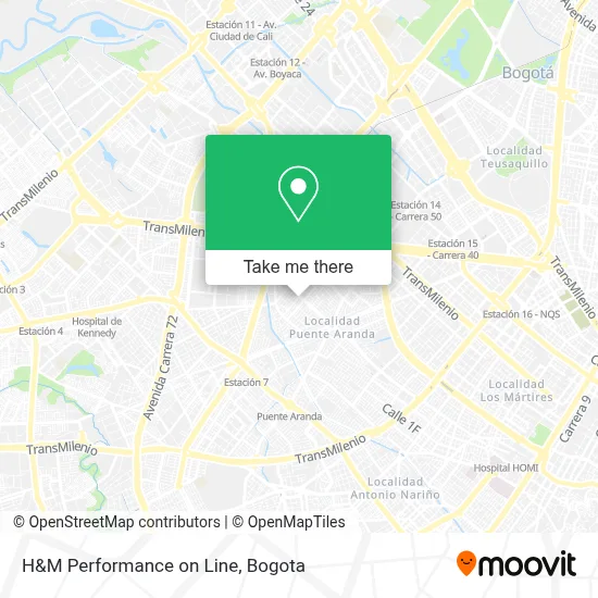 H&M Performance on Line map