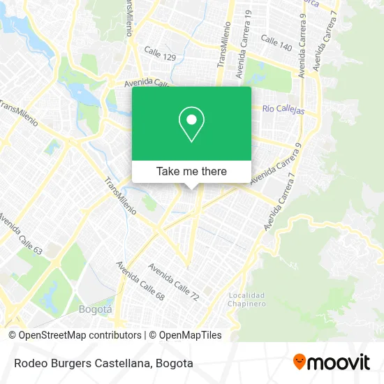 Rodeo Burgers Castellana map
