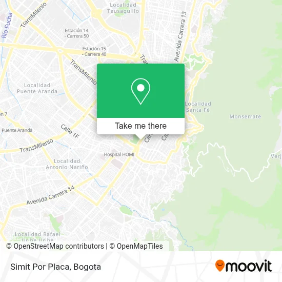 Simit Por Placa map