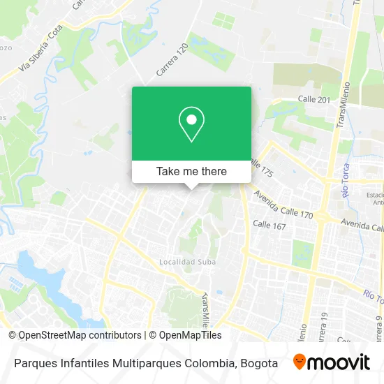 Parques Infantiles Multiparques Colombia map