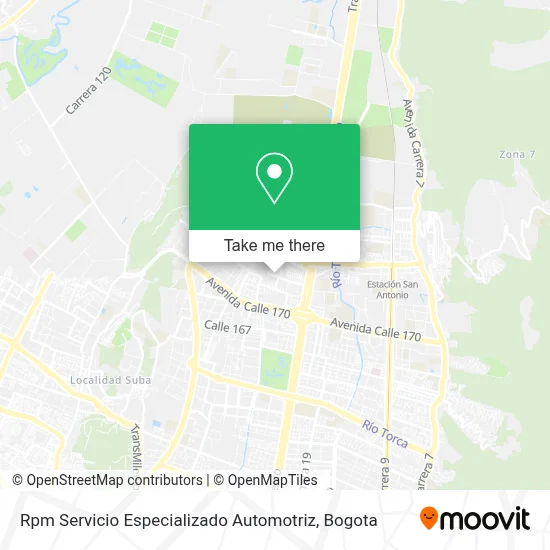 Rpm Servicio Especializado Automotriz map