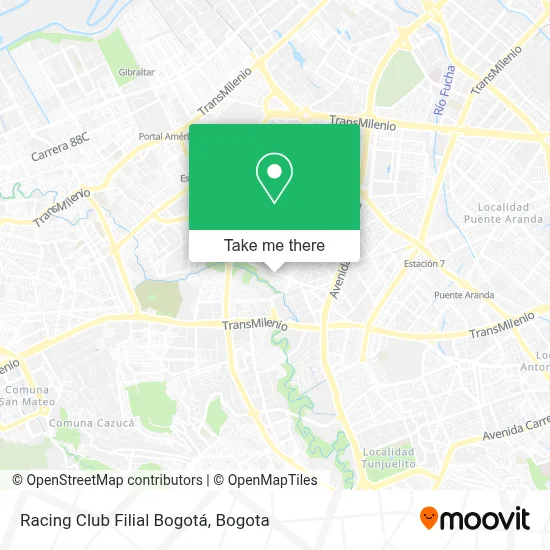 Racing Club Filial Bogotá map