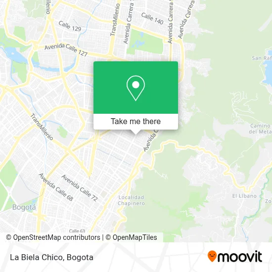 La Biela Chico map
