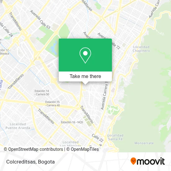 Colcreditsas map