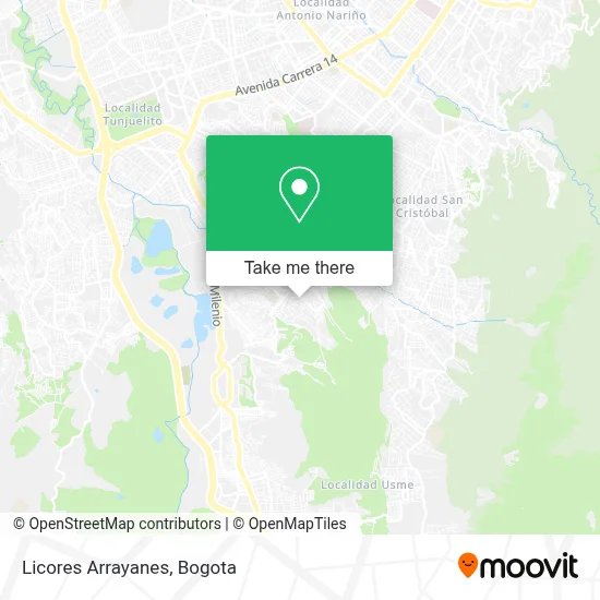 Licores Arrayanes map