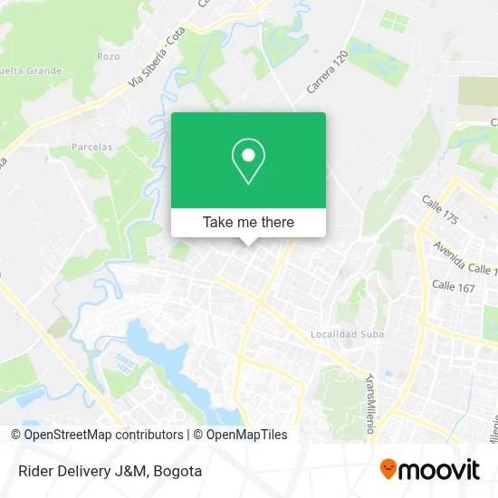 Rider Delivery J&M map