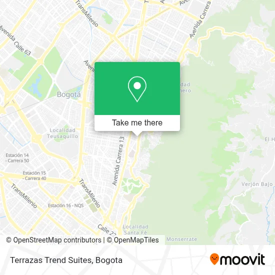 Terrazas Trend Suites map